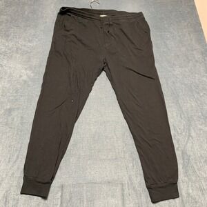 J.Crew Knit Goods Jogger Pants Mens Large Black Gym Slim Fit Drawstring Waist